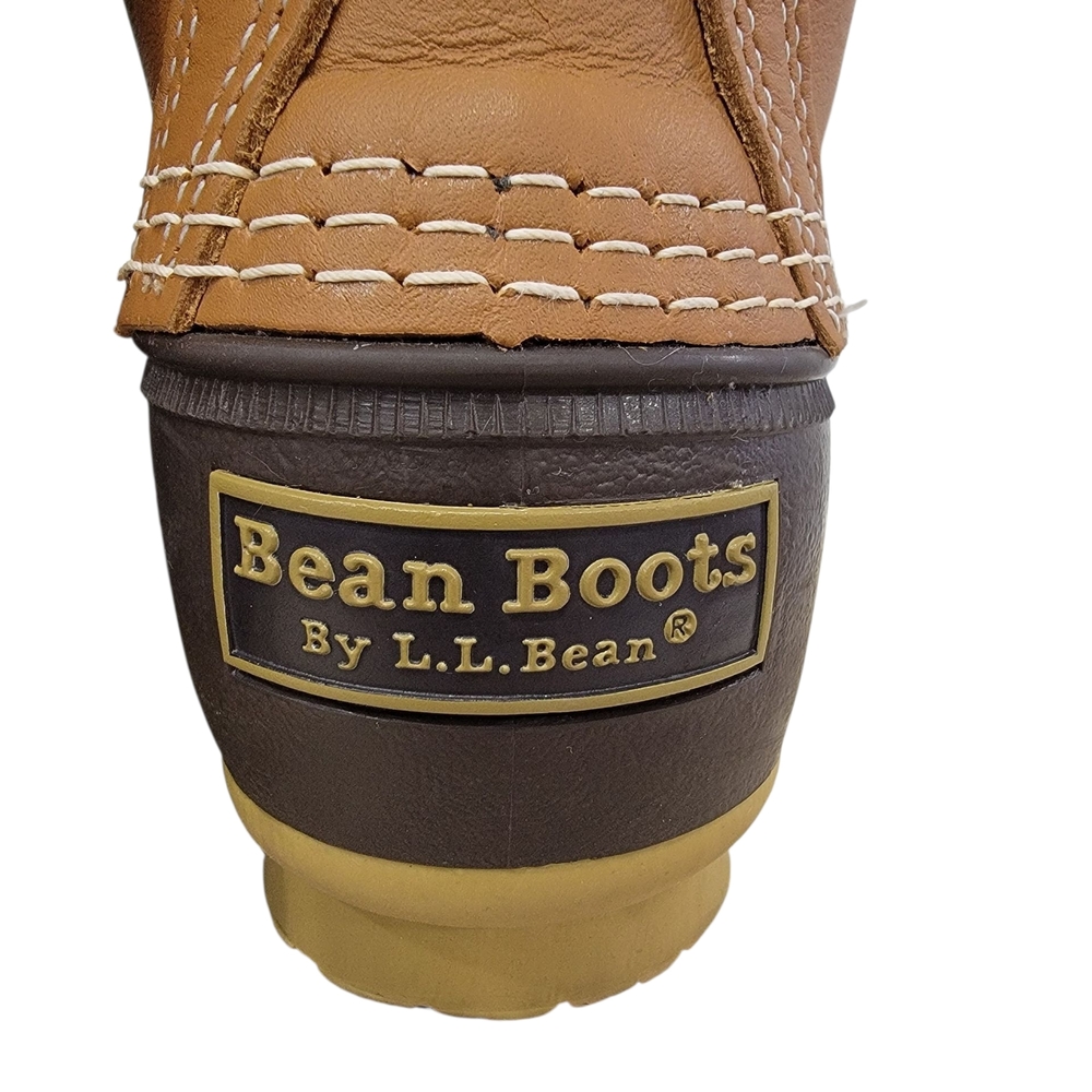 L.L. Bean Trekking Classic Bean Duck Boots Lace Up Tan Leather Youth 4 Women’s 7 - Picture 11 of 16